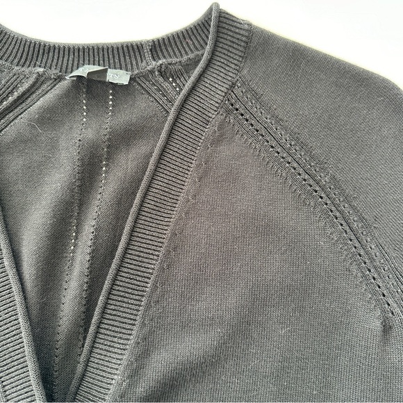 Talbots cardigan  with v-neck, long sleeves, raglan, button front, straight cut - Picture 9 of 12